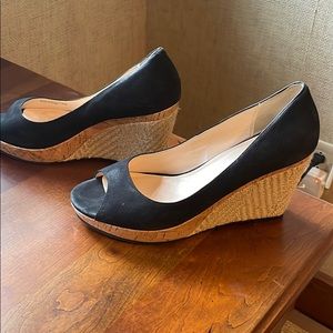 Cole haan peep toe espadrille